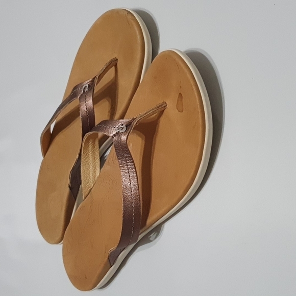 Olukai Honu Hawaain Sea Turtle Leather Sandals - Picture 3 of 8